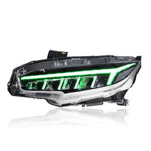 Feux avant LED RGB pour <span class=keywords><strong>Honda</strong></span> <span class=keywords><strong>Civic</strong></span> 10e génération 2016-2021, clignotants séquentiels DRL, remplacement Plug-N-Play - Product Image 1
