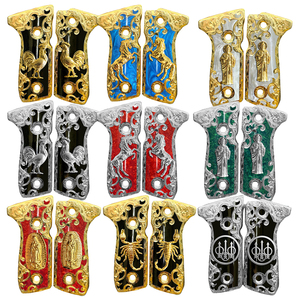 Guancette Personalizzate Incise in Oro Finitura Diamante e Perla per Beretta 92 92fs 96 <span class=keywords><strong>M9</strong></span> Full Size - Product Image 5