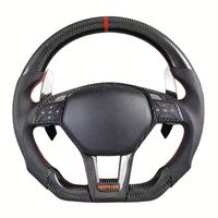 Volant sport personnalisé en cuir et fibre de carbone pour Mercedes-Benz W204 W205 W209 W213 S550 C300 C E Class AMG E350 GLE 450