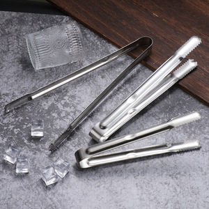 Stainless Steel Ice Tongs 18 10 Durable <b>Bar</b> <b>Tools</b> For Ice Cube Sugar Cube Handling - Product Image 4