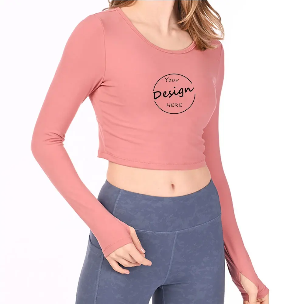 Jl0325b Crop Top Zwarte T-Shirts Sexy Basis Korte T-Shirts Club Witte Vrouwen Shirts Lente Winter Lange Mouw Crop Tops