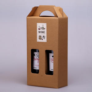 Caja de Whisky Personalizada con Logotipo OEM, Caja de Vino de Papel Kraft Biodegradable con Asa, Impresión Clásica de Color Fijo, Ideal para Celebraciones - Product Image 3