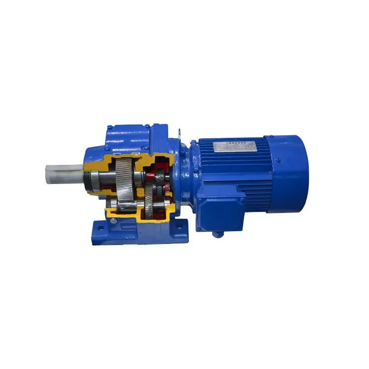 Industrial Gear Box R Series Inline Helical Bevel Gear Motor Gearbox Reduction Electric Motor Helical Gear Box Worm Speed Reducers
