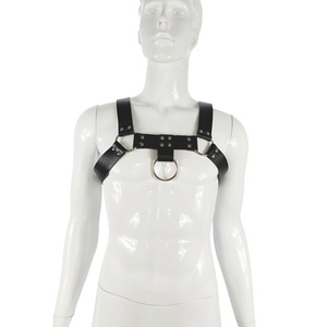 Arnés de Cuero para <span class=keywords><strong>Hombre</strong></span>, Sexy, con Remaches Metálicos, Ajustable, Estilo Punk, Rave, Erótico, Fetiche - Product Image 3