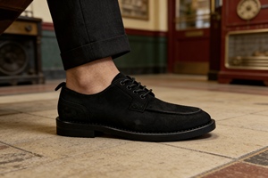 Scarpe da <span class=keywords><strong>Uomo</strong></span> in Finta Pelle Scamosciata con Lacci, Pronte per la Spedizione Diretta, Stile Business Britannico Elegante con Punta Arrotondata - Product Image 4