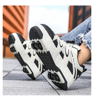 Chaussures de skate légères à roulettes pivotantes à faible gravité, avec système de verrouillage rotatif, maille douce, semelle en caoutchouc antidérapante, cadre en aluminium, roues en carbone PU