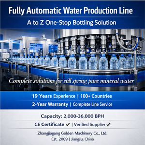 Usine d'embouteillage d'eau automatique clé en main 2000-20000 BPH, machine 3-en-1 de lavage, remplissage et bouchage pour eau minérale potable - Product Image 1