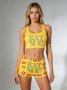 Pantalones Cortos de Dormir para Mujer, Paquete de 3, Corte Regular, Transpirables, Mezcla de Poliéster y Elastano, Cintura Elástica, para Uso Diario en Casa - Product Image 5