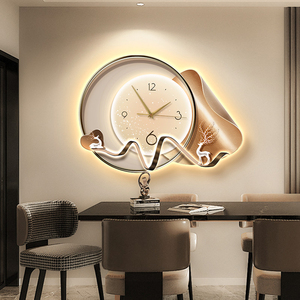 Reloj Decorativo Abstracto Geométrico de Arte Silencioso con Impresión UV, Decoración del Hogar, Arte de Pared, Pintura con Luz LED, Directo de Fábrica - Product Image 3