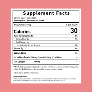 Jalea de Colágeno de Alta Calidad con Carbohidratos Totales y Polvo de Yerba Mate, Apoyo para la Limpieza Intestinal y la Concentración, Jalea de Colágeno de Pescado - Product Image 2