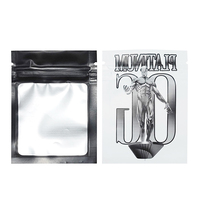 Sacs en plastique Mylar imprimés sur mesure et en stock, 100 pièces/paquet, sachets étanches à l'odeur, fermeture éclair refermable, emballage alimentaire scellé, sachets