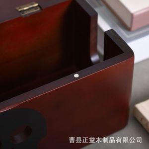 Caja organizadora de cables de escritorio de madera maciza de 35L con diseño de calavera para routers, regletas y enchufes - Product Image 4