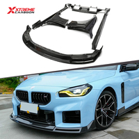 Kit carrosserie en fibre de carbone sèche style V pour BMW G87 M2 : Lame de pare-chocs avant, Aile, Seuil de porte, Jupe latérale, Spoiler, Diffuseur arrière, Pare-chocs