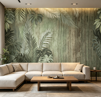 Papier peint mural vintage à thème tropical, papier peint vert à feuilles de palmier Monstera, papier peint photo personnalisé pour la décoration murale intérieure de la maison et de l'hôtel