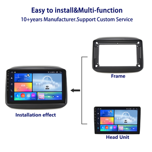 Cadre d'autoradio avec GPS pour <span class=keywords><strong>Fiat</strong></span> Mobi 2016-2022, incluant câble RCA et faisceau de câblage pour tableau de bord, garantie 1 an - Product Image 3