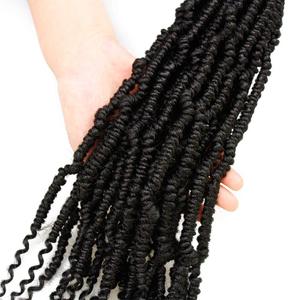 Perruques africaines en gros très demandées, 14 pouces, 70g, fibres haute température, extensions de tresses au crochet Bomb Twist - Product Image 4