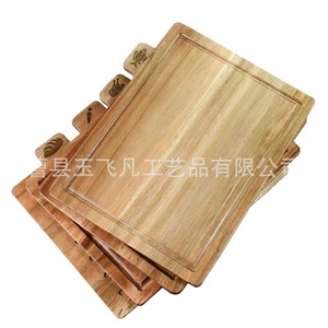 Acacia <b>Wood</b> Cutting Board Set 32x25x1.2cm Multifunction Kitchen Chopping <b>Blocks</b> With Stand Natural Color Rectangle - Product Image 3