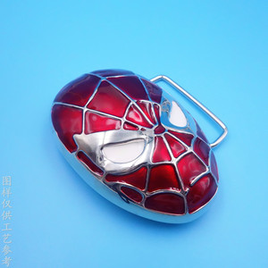 Boucle de ceinture en alliage de zinc motif Spider-Man, rouge, 3D, style sportif - Product Image 2
