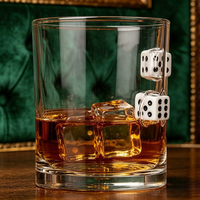 Verres à whisky rétro américains en cristal faits à la main, amusants, avec logo-souvenir pour restaurants et attractions touristiques