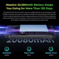 Tablette robuste IP68/IP69K version globale HOTWAV Tab R9 Ultra 8 Go + 512 Go 11 pouces Android 15 Octa Core 5G avec Google Play Prise UE