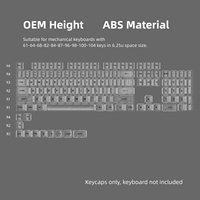 OEM Height 115 Keys High Translucent Keycaps for Mechanical Keyboards PC Material Keycaps