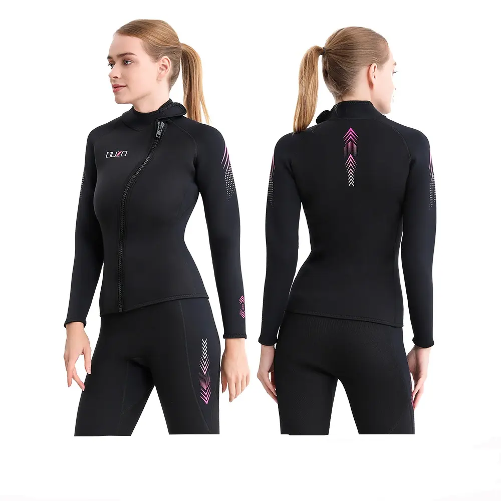 Dames Heren 3Mm Neopreen Pak Wetsuit Jack Met Lange Mouwen Natte Pakken Jas Mannen Voor Surfen Kanoën Paddleboarden Duiken