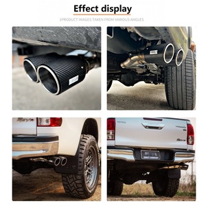 Hệ thống ống xả hiệu suất cao bằng sợi carbon HKS dành cho Toyota Hilux Revo Side Twin, kiểu Cat-back, với ống xả kép. - Product Image 6