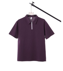 เสื้อโปโลแขนสั้นผู้ชายสไตล์มินิมอลญี่ปุ่<span class=keywords><strong>น</strong></span>แบบลำลองธุรกิจ สีบล็อก คอซิปครึ่งตัว ผ้า 220GSM รับทำโลโก้ตามสั่ง สำหรับขายส่ง - Product Image 6