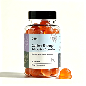 OEM Calm <b>Sleep</b> Relaxation Gummies with 1200mg Liposomal L-Theanine Magnesium GABA 5-HTP Ashwagandha Supplement - Product Image 1