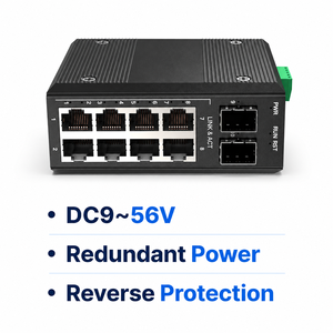 Switch de Red Gigabit Ethernet de Grado Industrial Hosecom, Fuerte Protección Contra Interferencias, Reconocimiento Automático Inteligente MDI/MDIX, Switch PoE - Product Image 3
