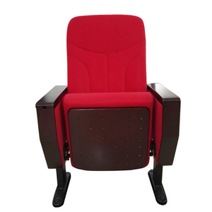 เก้าอี้หอประชุมสีแดงมีที่วางแขนสำหรับโรงภาพยนตร์ ห้องบรรยาย - Product Image 2