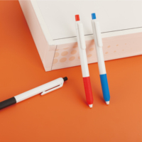 Ensemble de stylos gel à pointe bille en plastique de haute qualité AIHAO, encre rouge et bleue 0,7 mm, 25 pièces, logo personnalisé pour usage au bureau et à l'école