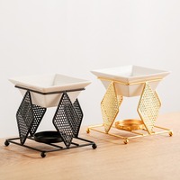 Brûleur d'huiles essentielles en céramique, diffuseur d'encens, chauffe-cire, lampe chauffante, support pour bougie chauffe-plat et aromathérapie