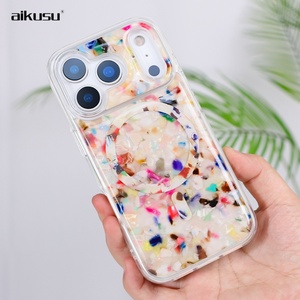 Coque AIKUSU antichoc au design élégant, motif confettis arc-en-ciel, pour iPhone 17 Air, 17 Pro, 17 Pro Max - Product Image 6