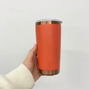20oz Copper Plated Travel Coffee Tumbler 20 oz Stainless Steel <b>Mug</b> with Magnetic Sliding Lid for Laser Engraved - Product Image 3