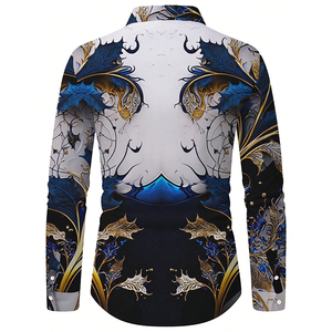 Camisas <span class=keywords><strong>de</strong></span> <span class=keywords><strong>Vestir</strong></span> Casuales <span class=keywords><strong>de</strong></span> Moda <span class=keywords><strong>para</strong></span> <span class=keywords><strong>Hombre</strong></span> <span class=keywords><strong>para</strong></span> Eventos Nocturnos Otoño 2025 Novedad Personalizables <span class=keywords><strong>de</strong></span> Alta Calidad con Botonadura Sencilla y Estampado <span class=keywords><strong>de</strong></span> Lujo - Product Image 4