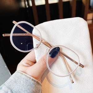 Lunettes anti-lumière bleue Qianai à monture irrégulière, monture complète, verres PC, unisexe, forme ovale N3 20157 - Product Image 5