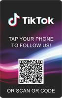 Échantillon Gratuit Carte de Visite Numérique Personnalisée à Code QR pour Instagram Facebook TikTok Réseaux Sociaux, Carte NFC PVC Imprimable