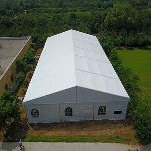 Tenda de exposição em alumínio grande para festas de casamento, estrutura de PVC transparente para igreja branca de luxo ao ar livre