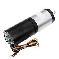 Motor DC Brushless Torsi Tinggi Yateng 12V/24V dengan Gear Planetary, Frame 24mm, 0.5-40W, 1.6-70kg.cm, 5-470RPM, Magnet Permanen CW/CCW