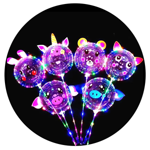 Custom Logo Light up Round Bobo <b>Balloons</b> 3-Level Flashing Handheld for Birthday Wedding Party Valentine's Day & <b>Home</b> Decoration - Product Image 3