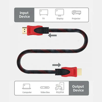 Kabel Koaksial HDTV Berlapis Emas Kecepatan Tinggi 5M Grosir, Kabel Twisted Pair 1080p 1.4 dengan Selubung PVC untuk Pemutar DVD dan Monitor