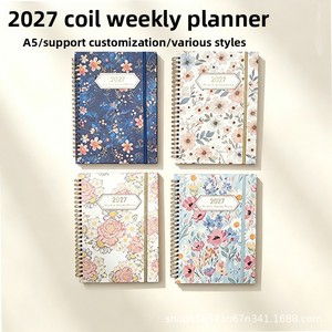<span class=keywords><strong>Agenda</strong></span> Semanal A5 2027, Encuadernada en Espiral, Papel Recubierto, Regalo, Organizador de Oficina, Estudio, Horario, Cuaderno Personalizable <span class=keywords><strong>Horizontal</strong></span> - Product Image 5