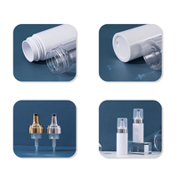 Bouteille de pompe à mousse en plastique vide de 100ml 120ml 150ml 200ml bouteille moussante pour nettoyant pour le visage en PET avec pompe à mousse dorée/argentée