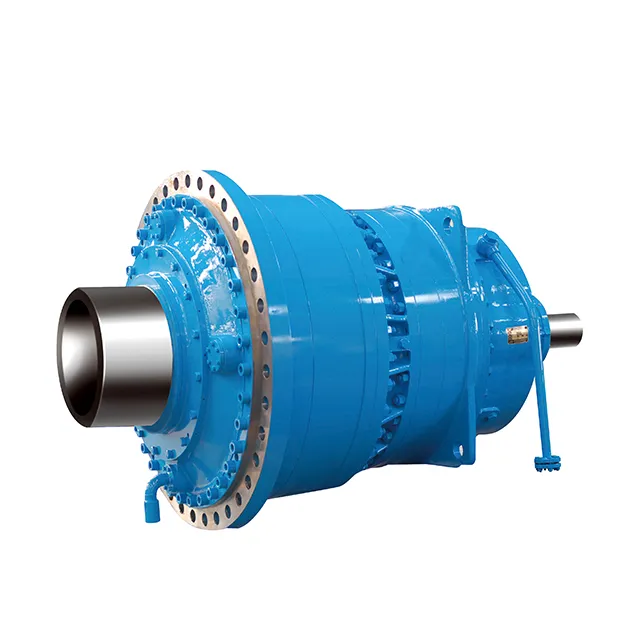 P2K Bevel-helical gear stage Industrial Gearbox gear speed planetary reducer with solid shaft and feet Mounted