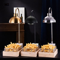 Lampe chauffante alimentaire à base de marbre Lampe chaude en acier inoxydable Lampe de bureau chauffante électrique pour buffet BW411
