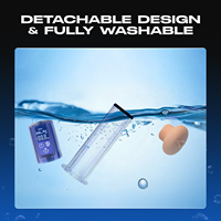 BATHFUN Bomba de Vacío Inteligente para Pene, Bomba de Alargamiento, Uso Subacuático y en Aire, Succión Automática, Masturbador, Juguetes Sexuales para Hombres