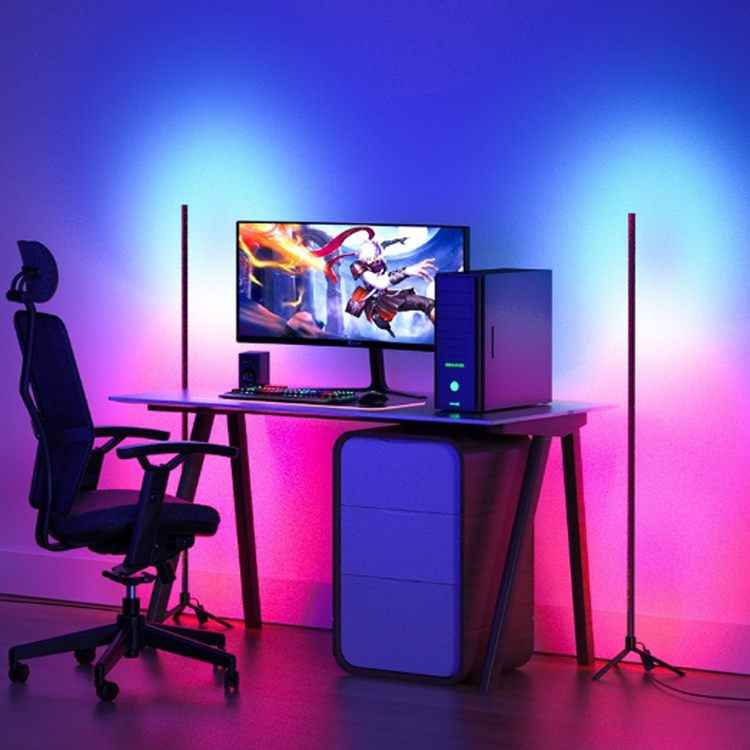 Лидер продаж, современная напольная светодиодная RGB лампа в скандинавском стиле с дистанционным управлением через приложение