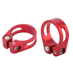 Fahrrad-Sattelstützenklemme 31,8mm 34,9mm Aluminiumlegierung <span class=keywords><strong>MTB</strong></span> Sattelrohrklemme Schwarz/Rot/Silber - Product Image 3