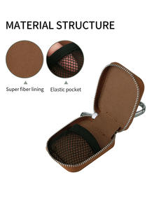 Funda Protectora de Cuero PU para <span class=keywords><strong>Airpods</strong></span>, Funda Universal para Auriculares, Accesorios, Carcasa con Llavero para <span class=keywords><strong>Samsung</strong></span> y Redmi - Product Image 3